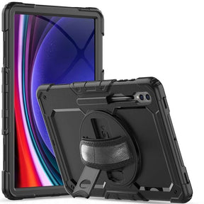 Калъф с Дръжка за Samsung Tab S10/S9/S8 Ultra 14.6", Tech-Protect Solid360 Case, Черен