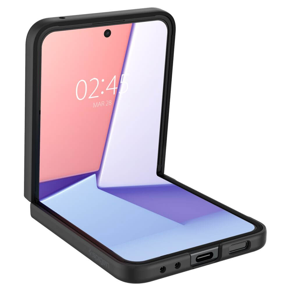 Тънък Калъф за Samsung Z Flip 5, Spigen AirSkin Case, Черен (5)