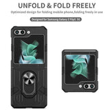 Калъф с Поставка за Samsung Z Flip 5, GKK KickStand Case, Черен (7)
