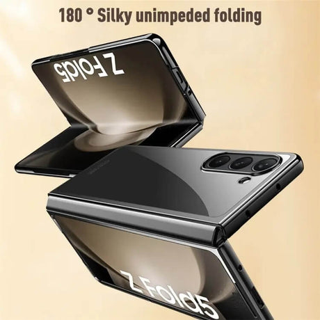 Калъф с Цветна Рамка за Samsung Z Fold 5, Electroplating Case, Черен (2)