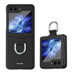 Матов Калъф с Пръстен за Samsung Galaxy Z Flip 5, GKK Ring Case, Черен