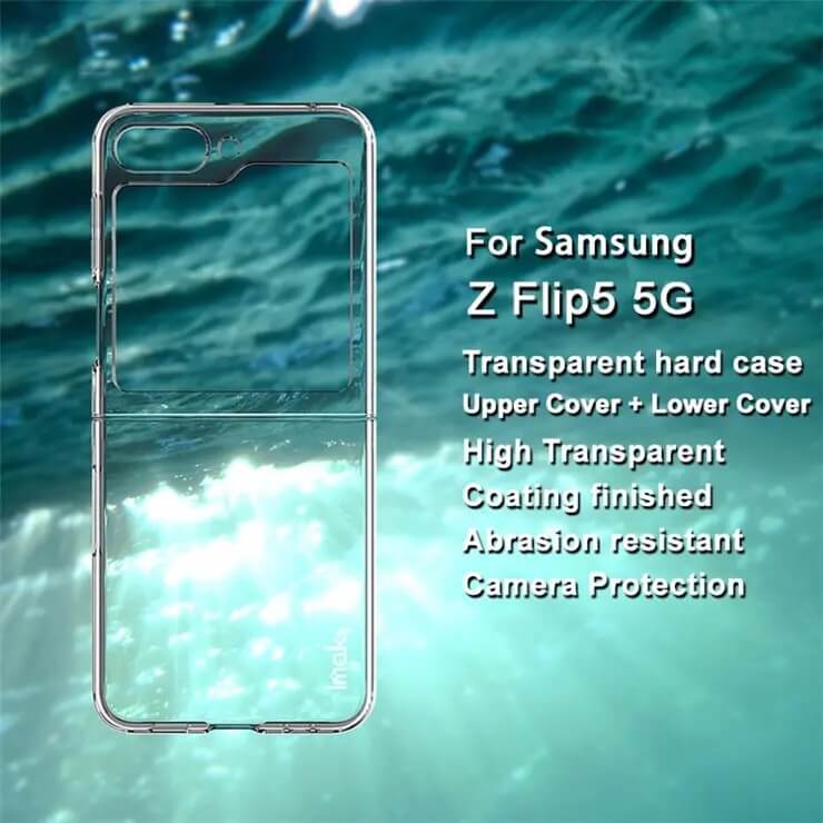 Калъф за Samsung Galaxy Z Flip 5, Imak Crystal Case, Прозрачен (4)