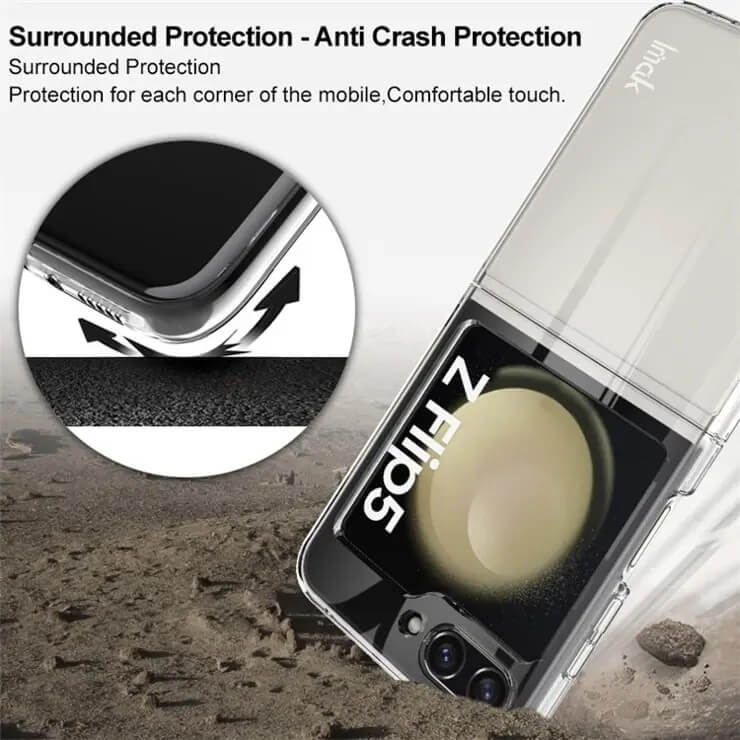 Калъф за Samsung Galaxy Z Flip 5, Imak Crystal Case, Прозрачен (5)