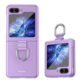 Матов Калъф с Пръстен за Samsung Galaxy Z Flip 5, GKK Ring Case, Лилав