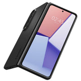 Тънък Матов Калъф за Samsung Z Fold 5, Spigen AirSkin Case, Черен (4)