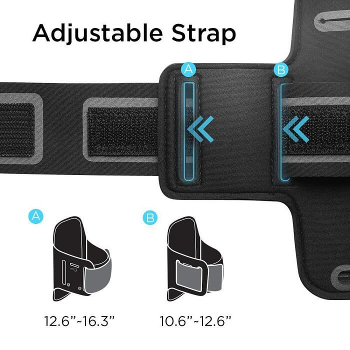 Спортен Калъф за Телефон за Ръка, Spigen A7000 Sports Armband, Черен (7)