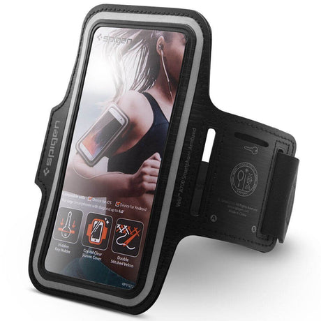 Спортен Калъф за Телефон за Ръка, Spigen A7000 Sports Armband, Черен