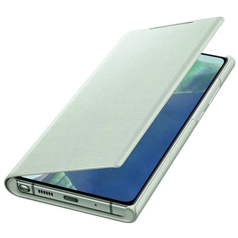 Оригинален Активен Калъф за Samsung Note 20, Led View Cover Book Case EF-NN980PMEGEU, Резедав (2)