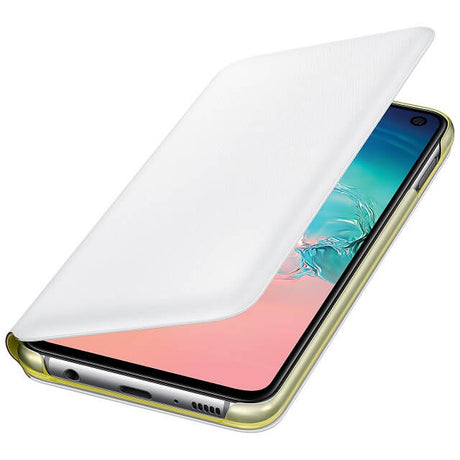 Оригинален Активен Калъф за Samsung S10e Led View Cover Book Case Ef-Ng970pwegww, Бял (2)