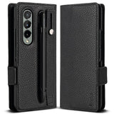 Калъф с S-Pen Поставка за Samsung Z Fold 4, Ringke Folio Signature Case, Черен