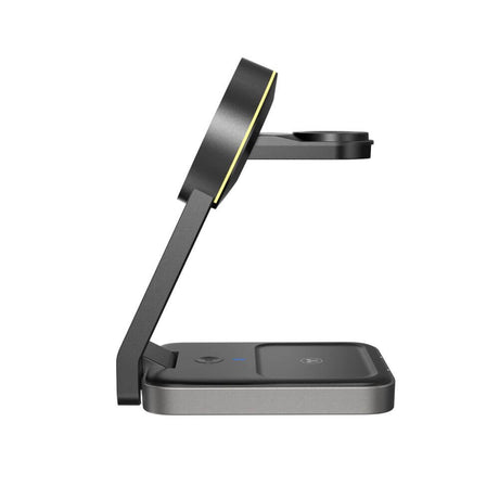 Безжично Зарядно MagSafe 3в1 за iPhone, Tech-Protect Magnetic Charger 15W, Черен (2)