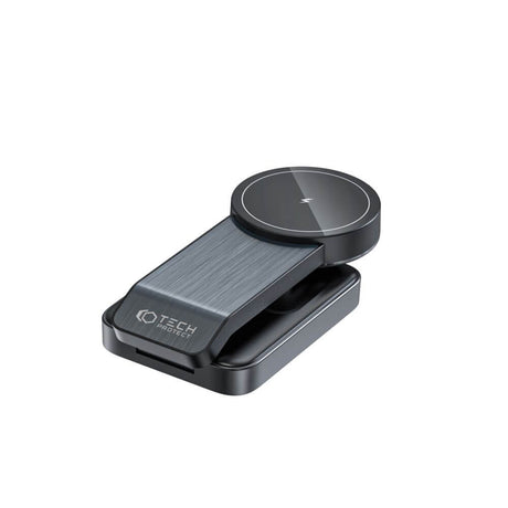 Безжично Зарядно MagSafe 3в1 за iPhone, Tech-Protect Magnetic Charger 15W, Черен (5)