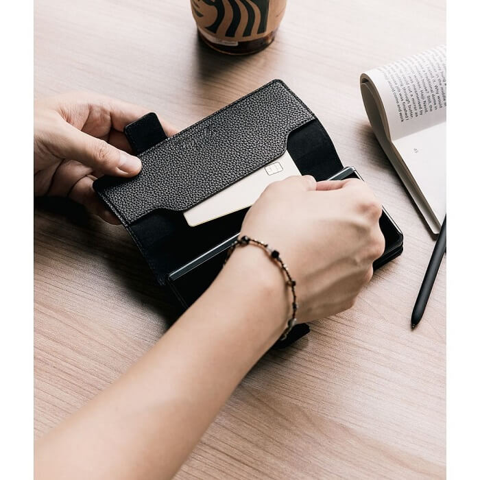 Калъф с S-Pen Поставка за Samsung Z Fold 4, Ringke Folio Signature Case, Черен (7)