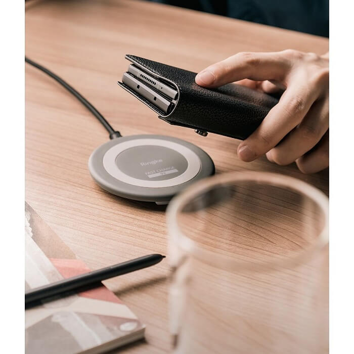 Калъф с S-Pen Поставка за Samsung Z Fold 4, Ringke Folio Signature Case, Черен (8)