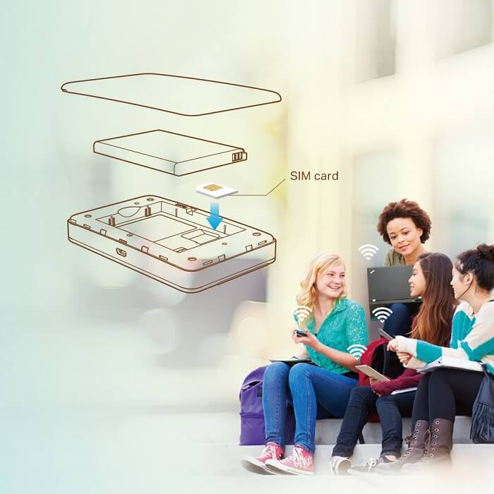 Преносим Рутер за Мобилен Интернет (Бисквита), TP-LINK Wi-Fi M7350 4G, Черен (4)