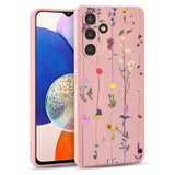 Силиконов Дамски Калъф за Samsung A14, Tech-Protect Floral Case, Розов