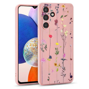 Силиконов Дамски Калъф за Samsung A14, Tech-Protect Floral Case, Розов