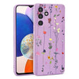 Силиконов Дамски Калъф за Samsung A14, Tech-Protect Floral Case, Лилав