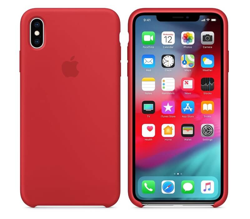 Оригинален Силиконов Калъф за Apple iPhone XS Max, Silicone Case MRWH2ZM/A, Червен (3)