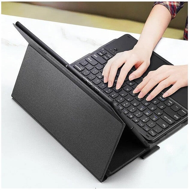 Калъф с Клавиатура за Samsung Tab S6 Lite 10.4, Dux Ducis Touchpad Keyboard Case, Черен (3)