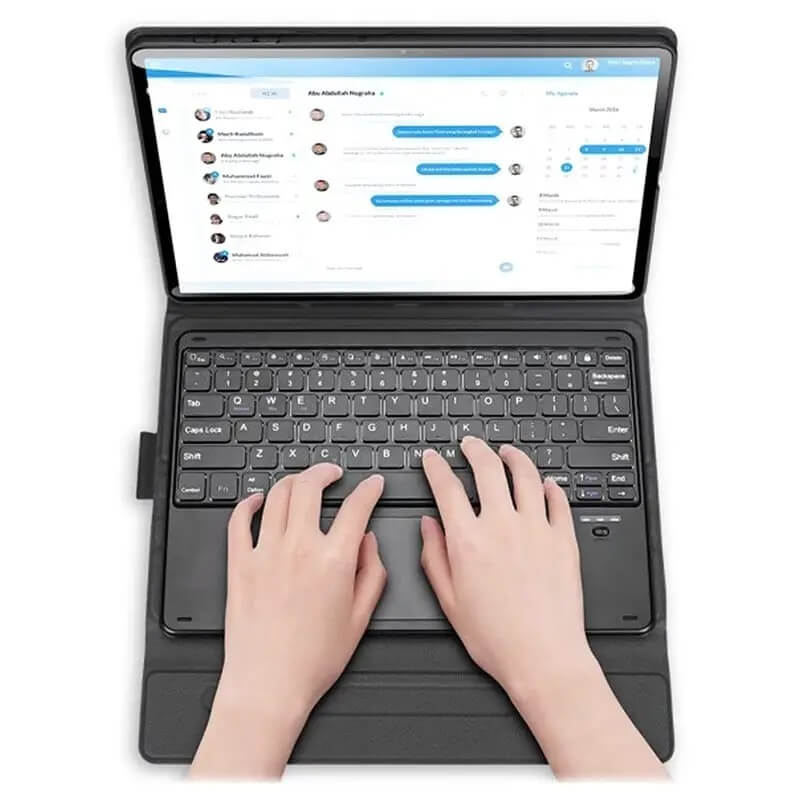 Калъф с Клавиатура за Samsung Tab S6 Lite 10.4, Dux Ducis Touchpad Keyboard Case, Черен (4)