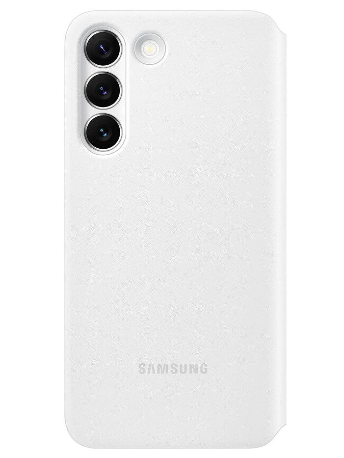 Оригинален Активен Калъф за Samsung S22 Clear View Cover Book Case EF-ZS901CWEGEE, Бял (2)