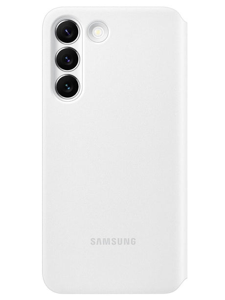 Оригинален Активен Калъф за Samsung S22 Clear View Cover Book Case EF-ZS901CWEGEE, Бял (2)