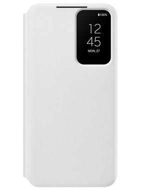 Оригинален Активен Калъф за Samsung S22 Clear View Cover Book Case EF-ZS901CWEGEE, Бял