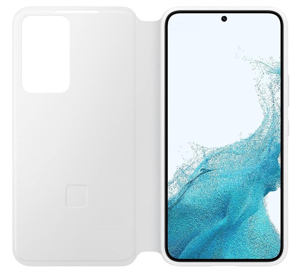 Оригинален Активен Калъф за Samsung S22 Clear View Cover Book Case EF-ZS901CWEGEE, Бял (3)