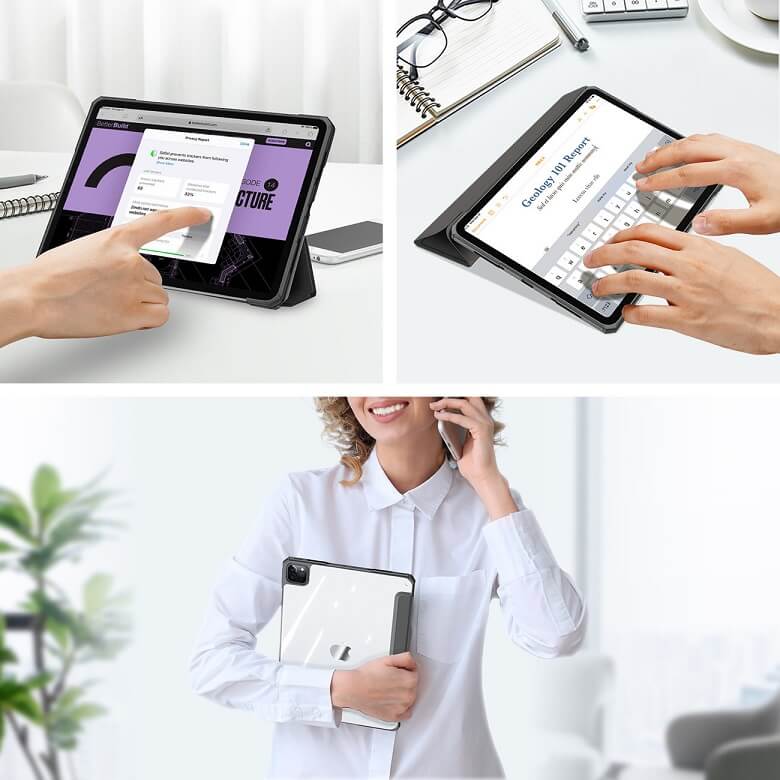 Калъф за iPad Pro 12.9" 2022-2018/ Air 13, Dux Ducis Copa Case, Черен (6)