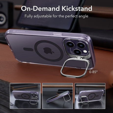 Magsafe Калъф за iPhone 14 Pro, ESR Classic Hybrid Kickstand Magnetic Case, Лилав (4)