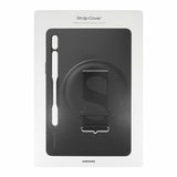 Оригинален Калъф с Дръжка за Samsung Tab S8 / S7, Strap Cover Case EF-GX700CBEGWW, Черен (6)
