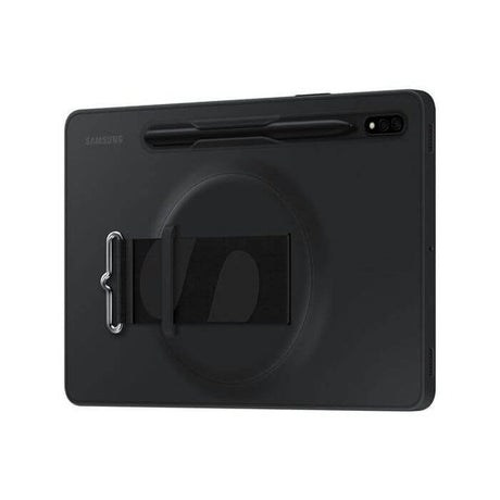 Оригинален Калъф с Дръжка за Samsung Tab S8 / S7, Strap Cover Case EF-GX700CBEGWW, Черен (3)