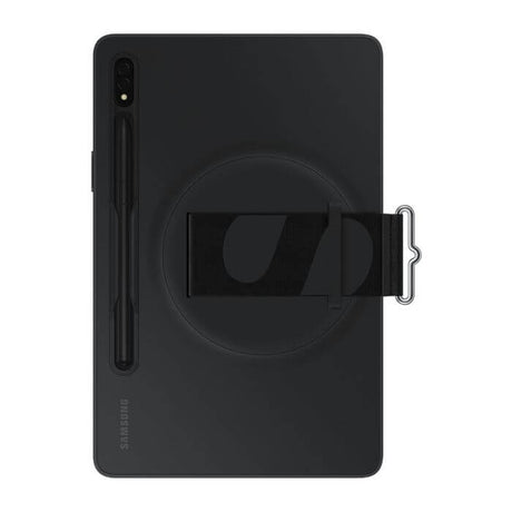 Оригинален Калъф с Дръжка за Samsung Tab S8 / S7, Strap Cover Case EF-GX700CBEGWW, Черен