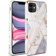 Силиконов Калъф за iPhone 11, Tech-Protect Marble Case, Розов