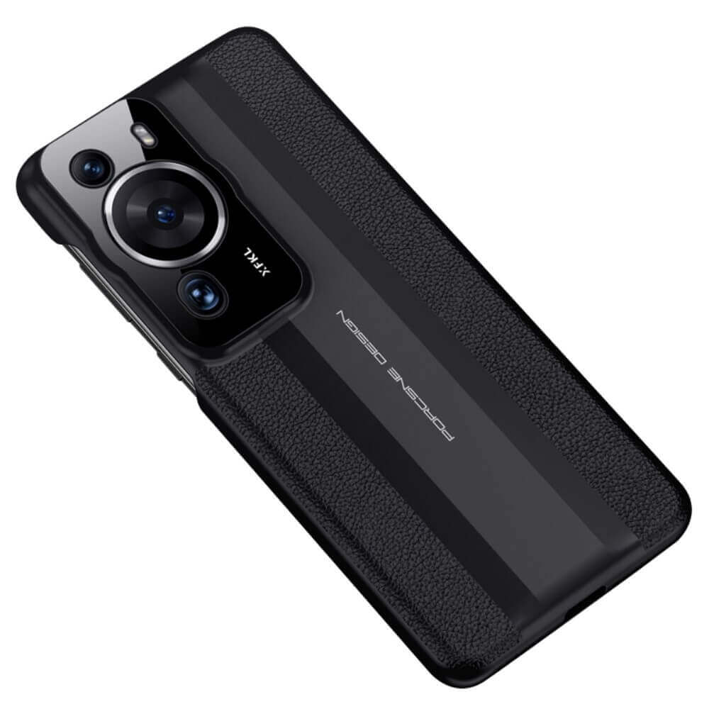 Кожен Калъф за Huawei P60 Pro, GKK Leather Design Case, Черен