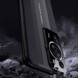 Кожен Калъф за Huawei P60 Pro, GKK Leather Design Case, Черен (3)