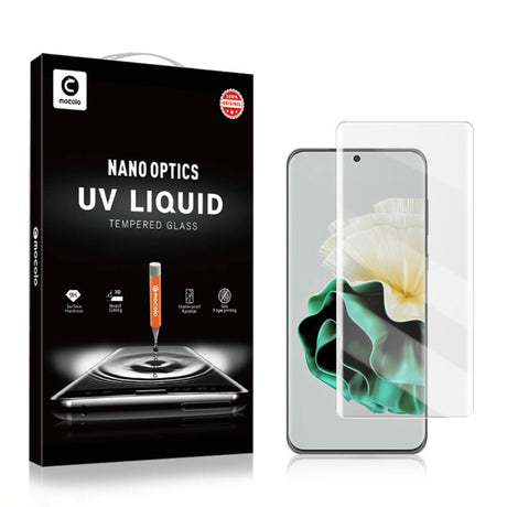 Стъклен Протектор с UV лепило за Huawei P60 Pro, Mocolo UV 3D Glass, Прозрачен (7)