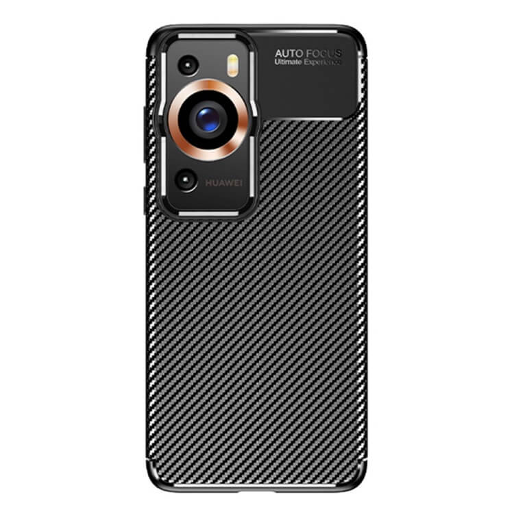 Силиконов Калъф за Huawei P60 Pro, New Carbon Case, Черен