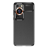 Силиконов Калъф за Huawei P60 Pro, New Carbon Case, Черен