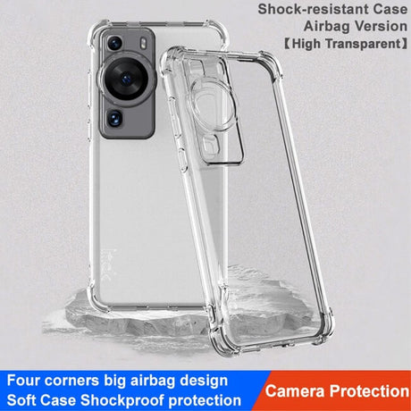 Противоударен Силиконов Калъф за Huawei P60 Pro, Imak Shockproof Case, Прозрачен (2)