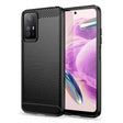 Противоударен Калъф за Xiaomi Redmi Note 12S, Tech-Protect Premium Carbon Case, Черен