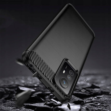 Противоударен Калъф за Xiaomi Redmi Note 12S, Tech-Protect Premium Carbon Case, Черен (4)