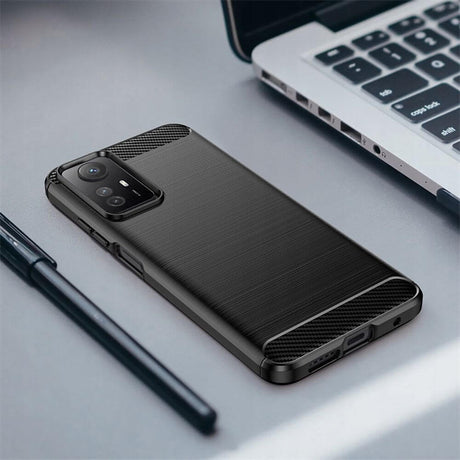 Противоударен Калъф за Xiaomi Redmi Note 12S, Tech-Protect Premium Carbon Case, Черен (5)