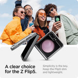 Блестящ Калъф за Samsung Z Flip 5, Spigen AirSkin Glitter Case, Прозрачен (7)