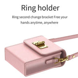 Кожен Калъф за Samsung Z Flip 5, GKK Shoulder Bag Case, Розов (3)