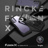 Противоударен Калъф за Samsung A32, Ringke Fusion X Camo Case, Черен (2)