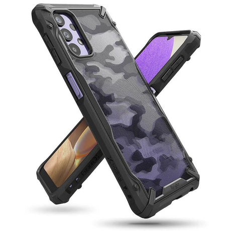 Противоударен Калъф за Samsung A32, Ringke Fusion X Camo Case, Черен