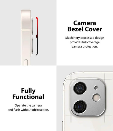 Протектор за Камерата на iPhone 12, Ringke Styling Cam Glass, Черен (5)
