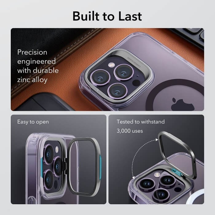 Magsafe Калъф за iPhone 14 Pro Max, ESR Classic Hybrid Kickstand Magnetic Case, Лилав (2)